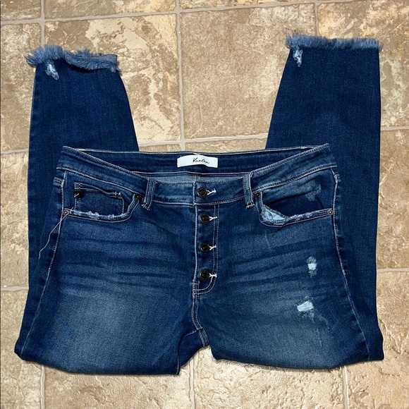 KanCan Dark Blue Ankle Jeans - Picture 3 of 16